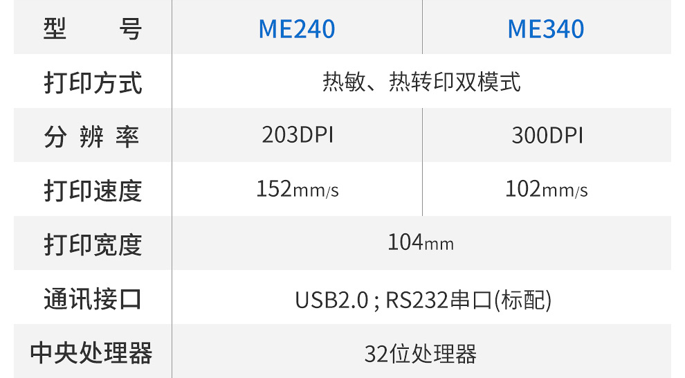 台半热转印标签打印机 TSC工业标签机ME240/ME340