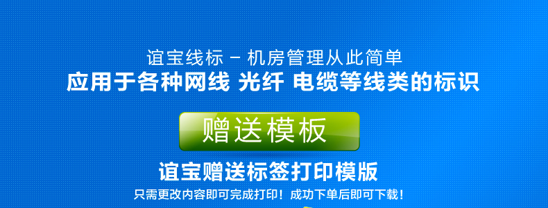 机房线缆标签纸 T型标签 P型标签 防水不干胶标签贴纸