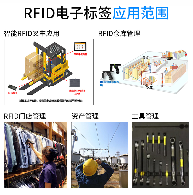 固定资产电子标签纸 超高频RFID标签纸 柔性抗金属标签纸