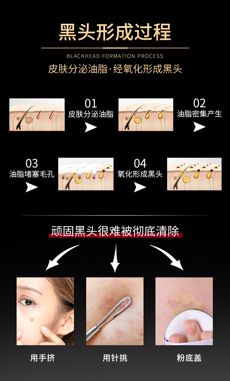 普拉缇娜矿物泥黑头撕拉鼻膜 PILATEN去粉刺鼻贴