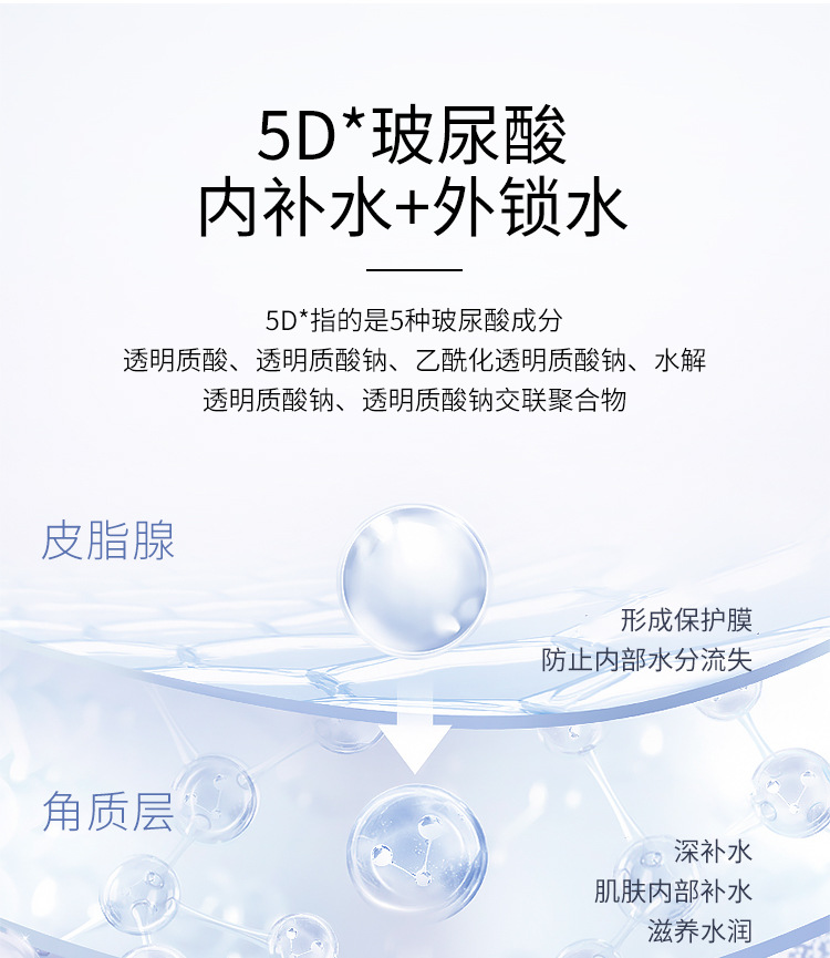 自然研玻尿酸保湿精华液 滋润补水药蜀葵透明质酸钠原液