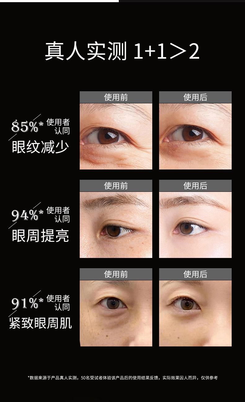 韩密金美鎏金尊奢双效淡纹眼部套盒 保湿早间眼霜抗皱晚间眼霜